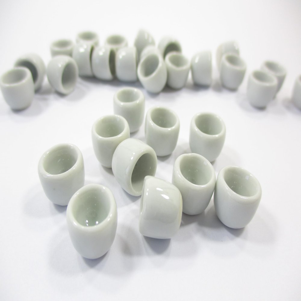 10 Mini White Tea Cup Mug Dollhouse Miniature Ceramic Beverage Supply 12991