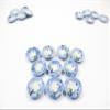 10x20mm Orchid Flower Paint Scallop Plate Dish Dollhouse Miniature Ceramic 12946 view 1