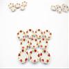 10x20mm Red Heart Paint Scallop Plate Dish Dolls House Miniature Ceramic 12947 view 1