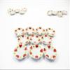 10x20mm Red Heart Paint Scallop Plate Dish Dolls House Miniature Ceramic 12947 view 2