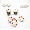 10x20mm Red Heart Paint Scallop Plate Dish Dolls House Miniature Ceramic 12947 view 3