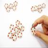 10x20mm Red Heart Paint Scallop Plate Dish Dolls House Miniature Ceramic 12947 view 4