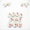 10x20mm Red Paint Plate Dish Scallop Dollhouse Miniatures Ceramic Supply 12948 view 1