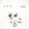 10x20mm Red Paint Plate Dish Scallop Dollhouse Miniatures Ceramic Supply 12948 view 3