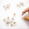 10x20mm Red Paint Plate Dish Scallop Dollhouse Miniatures Ceramic Supply 12948 view 4