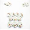 10x20mm Red Orchid Flower Scallop Plate Dish Dollhouse Miniature Ceramic 12950 view 1
