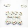 10x20mm Red Orchid Flower Scallop Plate Dish Dollhouse Miniature Ceramic 12950 view 2