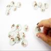 10x20mm Red Orchid Flower Scallop Plate Dish Dollhouse Miniature Ceramic 12950 view 4