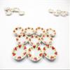 10x20mm Red Heart Paint Plate Dish Dolls House Miniature Ceramic Supply 12957 view 2