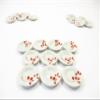 10x20mm Red Paint Plate Dish Dollhouse Miniature Ceramic Kitchenware 12958 view 2