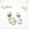 10x20mm Red Paint Plate Dish Dollhouse Miniature Ceramic Kitchenware 12958 view 3