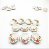 10x20mm Orange Flower Paint Plate Dish Dollhouse Miniatures Ceramic 12959 view 2