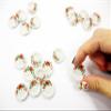 10x20mm Orange Flower Paint Plate Dish Dollhouse Miniatures Ceramic 12959 view 4