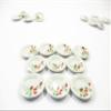 10x20mm Red Orchid Flower Paint Plate Dish Dollhouse Miniature Ceramic 12960 view 2