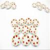 10x25mm Red Heart Paint Scallop Plate Dish Dollhouse Miniatures Ceramic 12962 view 1