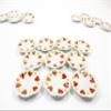 10x25mm Red Heart Paint Scallop Plate Dish Dollhouse Miniatures Ceramic 12962 view 2