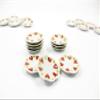 10x25mm Red Heart Paint Scallop Plate Dish Dollhouse Miniatures Ceramic 12962 view 3