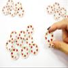 10x25mm Red Heart Paint Scallop Plate Dish Dollhouse Miniatures Ceramic 12962 view 4