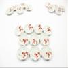 10x25mm Red Paint Scallop Plate Dish Dollhouse Miniatures Ceramic Supply 12963 view 1