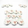 10x25mm Red Paint Scallop Plate Dish Dollhouse Miniatures Ceramic Supply 12963 view 2