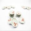 10x25mm Red Paint Scallop Plate Dish Dollhouse Miniatures Ceramic Supply 12963 view 3