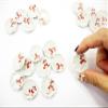 10x25mm Red Paint Scallop Plate Dish Dollhouse Miniatures Ceramic Supply 12963 view 4