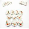 10x25mm Orange Flower Paint Scallop Plate Dish Dollhouse Miniature Ceramic 12964 view 1