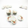 10x25mm Orange Flower Paint Scallop Plate Dish Dollhouse Miniature Ceramic 12964 view 3