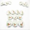 10x25mm Red Orchid Flower Scallop Plate Dish Dolls House Miniature Ceramic 12965 view 1