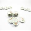 10x25mm Red Orchid Flower Scallop Plate Dish Dolls House Miniature Ceramic 12965 view 3