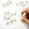 10x25mm Red Orchid Flower Scallop Plate Dish Dolls House Miniature Ceramic 12965 view 4