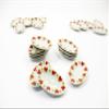 10x30mm Red Heart Paint Oval Plate Dish Dollhouse Miniatures Ceramic 12967 view 1