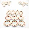 10x30mm Red Heart Paint Oval Plate Dish Dollhouse Miniatures Ceramic 12967 view 2