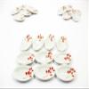 10x30mm Red Paint Oval Plate Dish Dollhouse Miniatures Ceramic Supply 12968 view 2