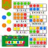 Magnetic Ten-Frame Set, Including 5 Frames (no Hollowed Out) and 55 Colorful Discs (Upgraded Version for Fridge & Hand-held) view 1