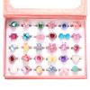 PinkSheep Little Girl Jewel Rings in Box, Adjustable, No duplication, Girl Pretend Play and Dress Up Rings (30 Jewel Ring) view 1