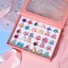 PinkSheep Little Girl Jewel Rings in Box, Adjustable, No duplication, Girl Pretend Play and Dress Up Rings (30 Jewel Ring) view 3