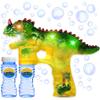 Haktoys Dinosaur Bubble Gun for Kids Automatic Bubble Machine Toy, Outdoor Bubble Maker Blower for Toddlers Boys Girls Backyard Play, 1 Pack view 1