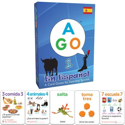 AGO En Espaol Card Game for Beginners. Learn Spanish by Playing a Fun Conversational Game!