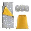 Hi Sprout Nap Mat with Removable Pillow and Soft Blanket, Lightweight Sleeping Bag, Travel Slumber for Kids Girls Boys (Stars) view 1