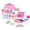 Ice Cream Store Mini Cash Register with Pretend Play Desserts, Working Scanner, Calculator, Microphone, Money and Credit Card view 1
