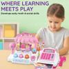 Ice Cream Store Mini Cash Register with Pretend Play Desserts, Working Scanner, Calculator, Microphone, Money and Credit Card view 2