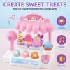 Ice Cream Store Mini Cash Register with Pretend Play Desserts, Working Scanner, Calculator, Microphone, Money and Credit Card view 3