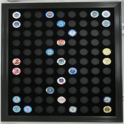 Tiny Treasures 99 Casino Poker Chips (not Included) Wall Display Picture Frame Made in USA