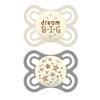MAM Perfect Baby Pacifier 0-6 Months, Extra Thin Nipple, Developed with Orthodontists, Clinically Proven, Glows in The Dark, BPA-Free Silicone, Pack of 2, Made in Europe view 1
