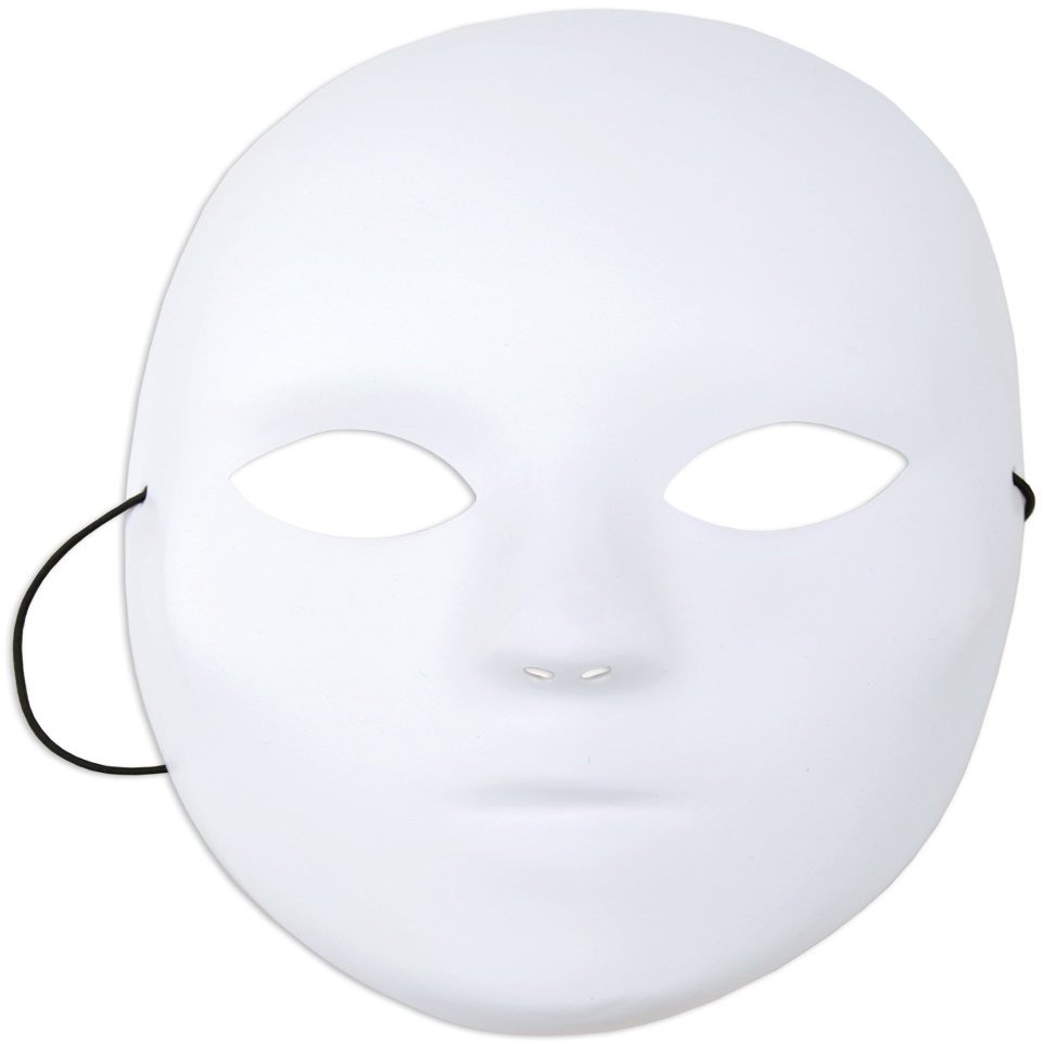Mask It 71001 Full Female Mask, 8-1/2-Inch, White