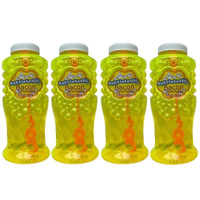 Dog Bubbles! Bubbletastic Bacon Bubbles for Dogs - 4 Bottles - 8oz Each - Includes Wands!