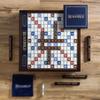 WS Game Company Scrabble Deluxe Edition Board Game Featuring a Rotating Wooden Game Cabinet with Built-in Storage and Raised Letter Tile Grid  Board Games for 2-4 Players (Ages 8+) view 2