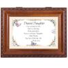 Cottage Garden Dearest Daughter Butterfly Woodgrain Music Box Plays Light Up My Life view 2