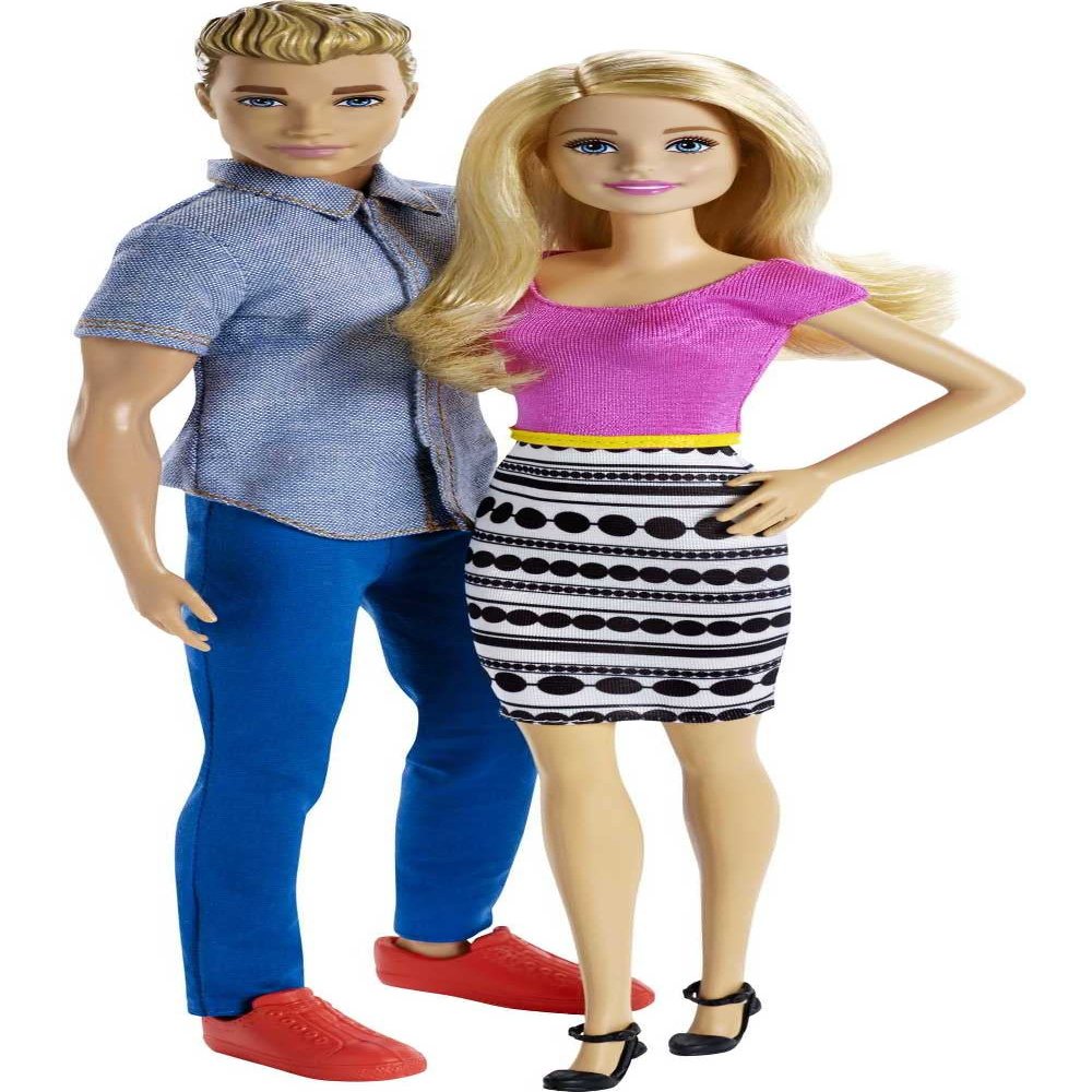 Barbie Dolls, Barbie and Ken Doll 2-Pack Featuring Blonde Hair and Bright Colorful Clothes, Kids Toys and Gifts (Amazon Exclusive)